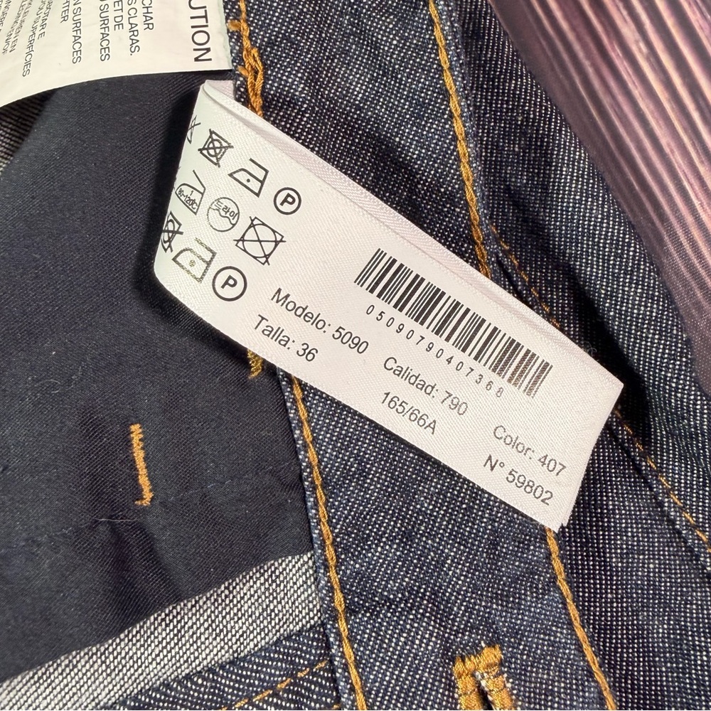 Massimo Dutti Womens Jeans EU 36 US 4 Dark‎ Denim Mid-Waist Wide Leg 5090/790 - Picture 8 of 9